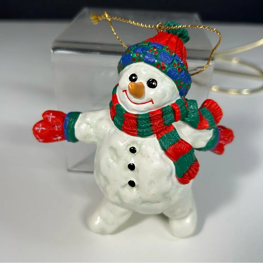 Christmas Snowman Ornament Hanging Scarf Hat Mittens‎ 4